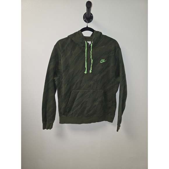 Nike Other - Nike Men's Hoodie Medium‎ Green Camo Sweatshirt DD5126-326 Pullover Swoosh Neon